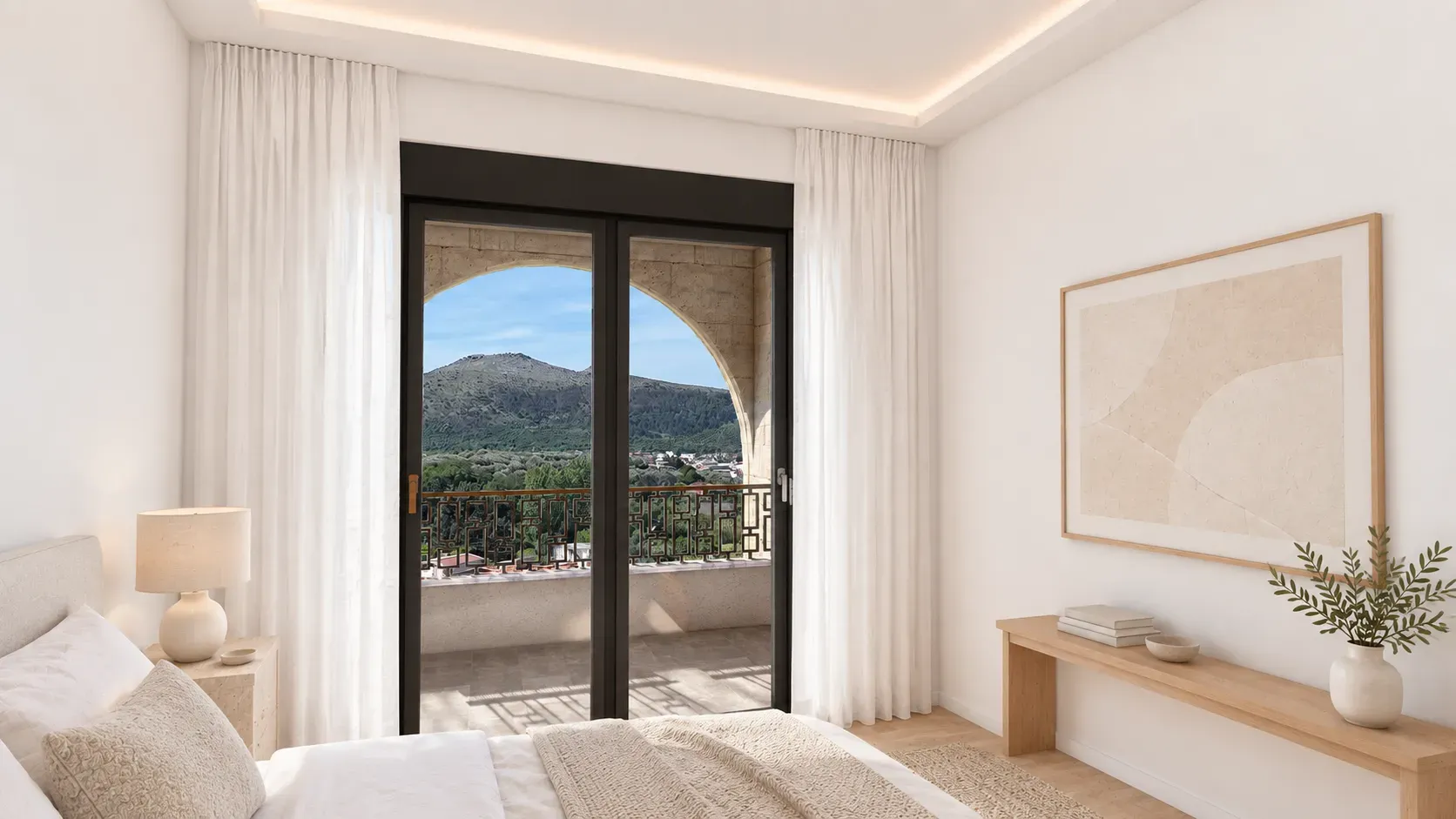 Terrasse der Baliv Residence mit Meerblick