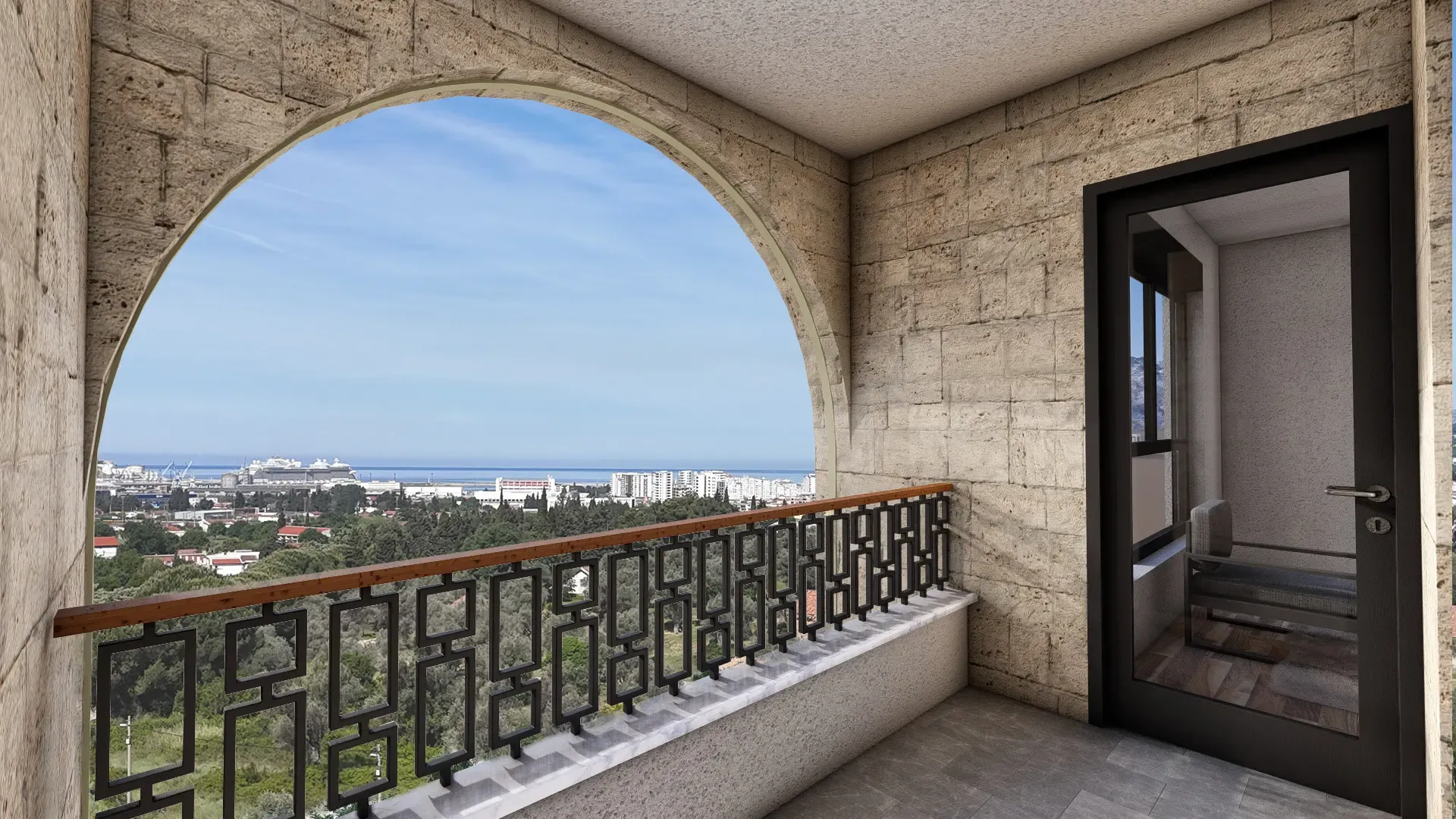 Terrasse mit Meerblick