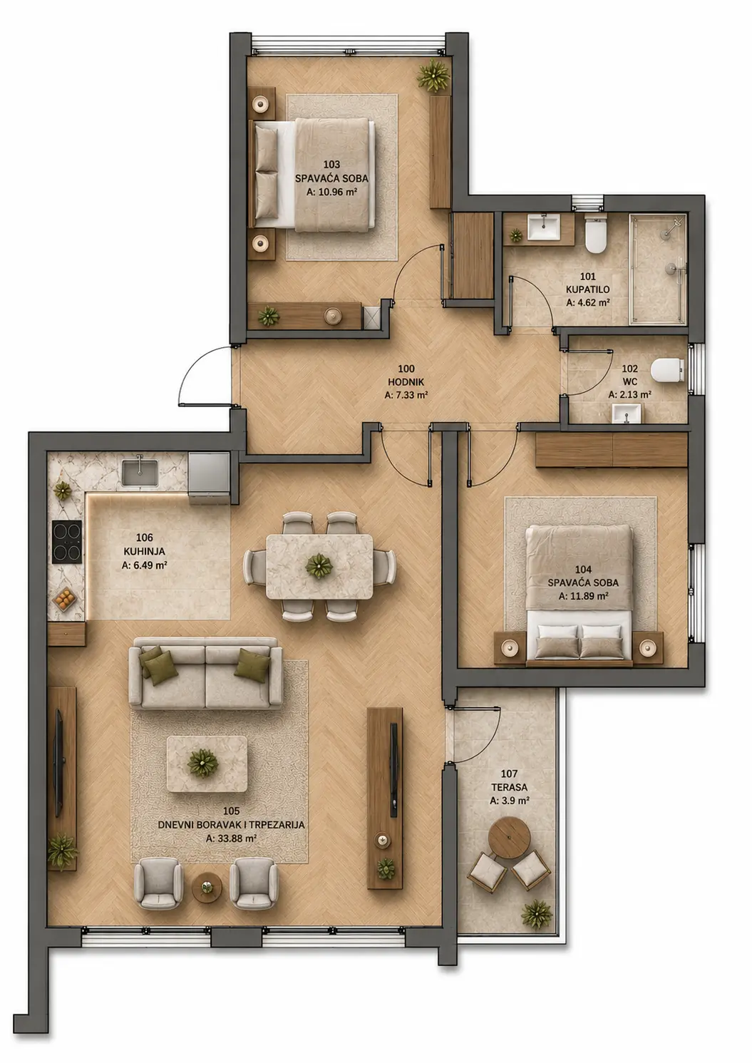 Grundriss Penthouse